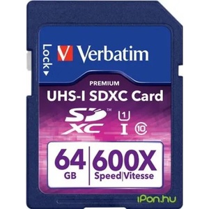Verbatim SDXC Premium 64GB C10/U1 49193