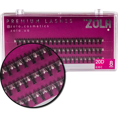 Zola Premium Cluster Lashes umělé trsové řasy 20D délka: 8 mm