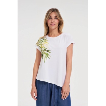 Moodo Дамска асиметрична тениска Moodo - бяла Moodo | Byal | ЖЕНИ | XS