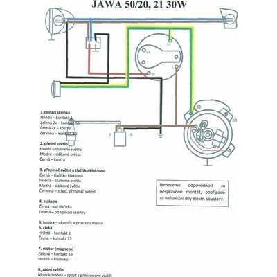 Elektroinstalace (30W) - JAWA 50 20-23A