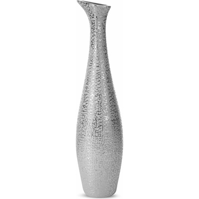 EUROFIRANY KERAMICKÁ VÁZA RISO (FI)15X60 CM STRIEBORNÁ
