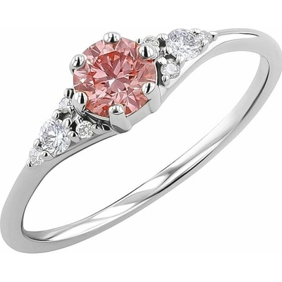 Eppi Zásnubný prsteň s certifikovaným fancy pink lab grown diamantom Diana RE46215