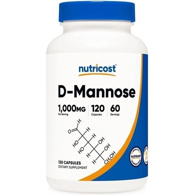 Nutricost D-Mannose, 1000 mg, 120 капсули, Nutricost (57277 (163101) NC)