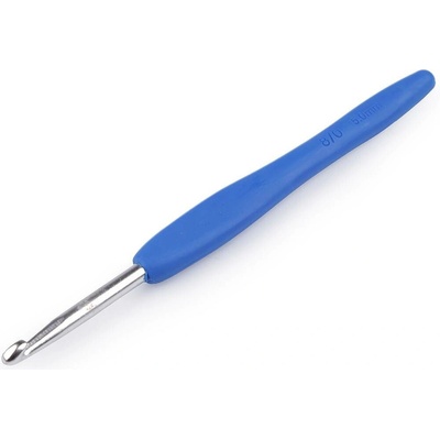 Háček na háčkování se silikonovou rukojetí vel. 2,5-6 Varianta: 6 (5 mm) náhodná barva, Balení: 1 ks