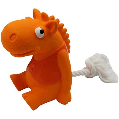 Misoko latexová dinosaurus s provazem oranžový 12 cm