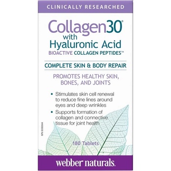 Webber Naturals Collagen30® Колаген + Хиалурoнова киселина 180 таблетки | Webber Naturals (3664 WN)