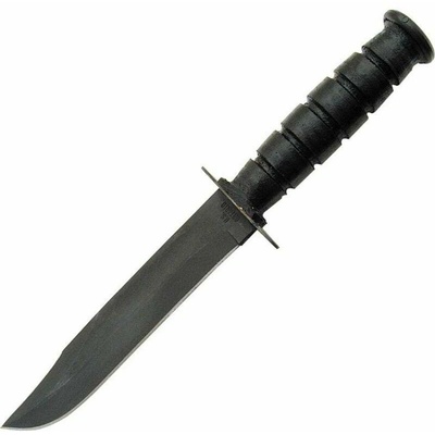 Ontario 498 Marine Combat Knife, černá kožená rukojeť a pouzdro ON8180