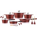 Royalty Line 14 ks sada hrncov s mramorovým povrchom RL-ES1014M Burgund
