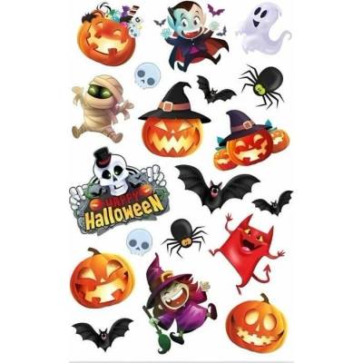 Guirca Dočasné tetování dětské Happy Halloween 19 ks
