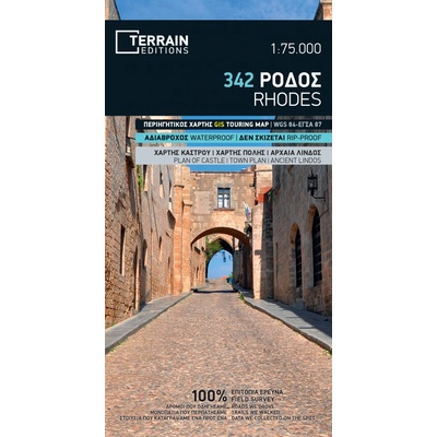 Rhodos 1:75.000 turistická mapa