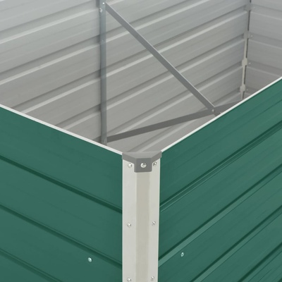 vidaXL Vyvýšený truhlík 160x80x77 cm pozinkovaná ocel zelený