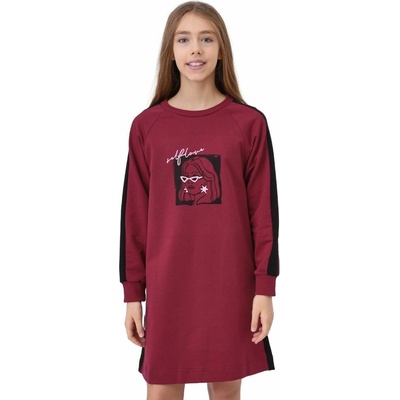 Winkiki dievčenské šaty WJG 12091 bordo