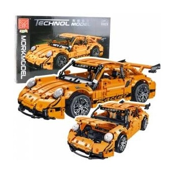LEAN Toys GT Racing Car Construction Bricks Orange 1: 14 1268 pcs