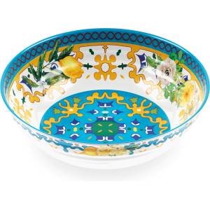 Guzzini Голяма купа за сервиране Flowers & Lemon 30 см синьо-жълта (28190652)