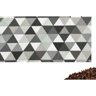 VFstyle nahřívací polštářek bederní s pohankovými slupkami 50x20 cm Triangles šedé – Zboží Dáma