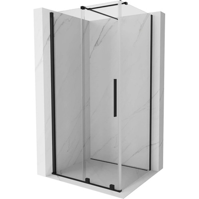 Mexen Velar плъзгаща се душ кабина 130 x 80 см, прозрачна, черна - 871-130-080-01-70 (871-130-080-01-70)