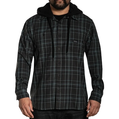 SULLEN мъжка риза sullen - dark tide hooded flannel - scm4260_gy