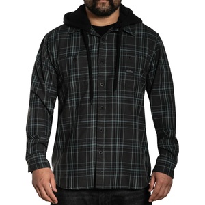 SULLEN мъжка риза sullen - dark tide hooded flannel - scm4260_gy