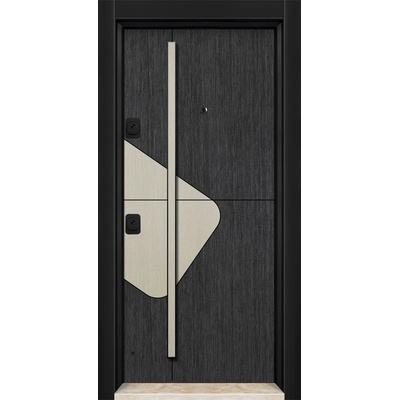 Starsteeldoor Блиндирана врата d-06 Черен-бял плат (цена без монтаж)