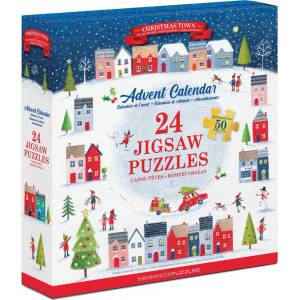 EUROGRAPHICS - Puzzle Advent Calendar: Christmas Town - 40 - 99 piese