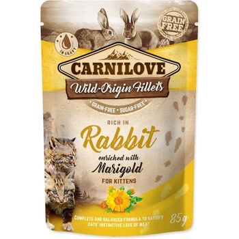 CARNILOVE Пакетче Carnilove Cat Kitten заек и невен 85g