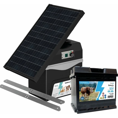 Bateriový zdroj fencee battery DUO BD50 + solární panel 30 W + konzole + baterie 44 Ah