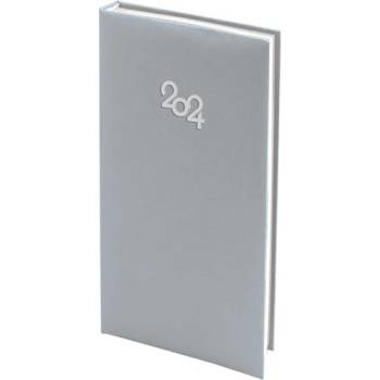 Бележник с дати 8 х 16 книговинил Пастел Сив (2011012-09-42104)