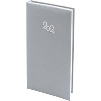 Бележник с дати 8 х 16 книговинил Пастел Сив (2011012-09-42104)