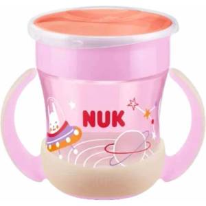 Nuk Бебешка чаша Nuk Evolution - Glow in the Dark, 160 ml, момиче (10.255.538)