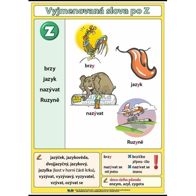 Vyjmenovaná slova po Z A4 (30x21 cm)