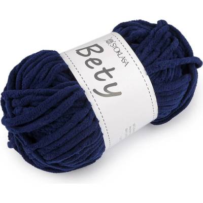 Pletací žinylková příze Bety 100 g Varianta: 6 modrá tmavá, Balení: 1 ks 60670/156967/282004