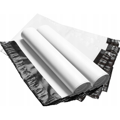 Plastové obálky Ironpack 450x600 mm bílé, 100 kusů