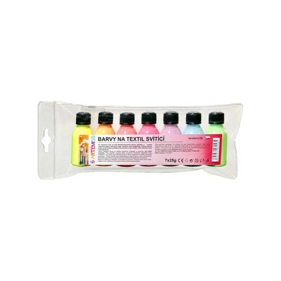 Artemiss sada svietiacich textilných farieb 7 x 25 g