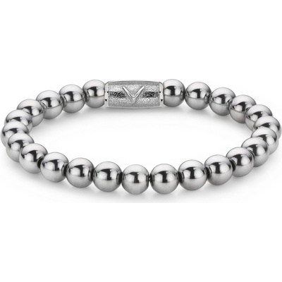 Rebel & Rose unisex náramok Silver Shine 8 mm RR-8DV01-S-M