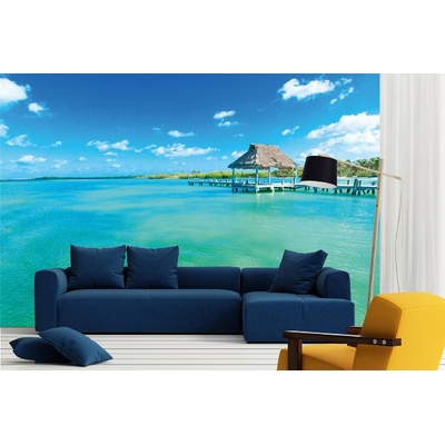 DIMEX ART Самозалепваща се флизелинова фототапета тропическо море 375 x 250 см