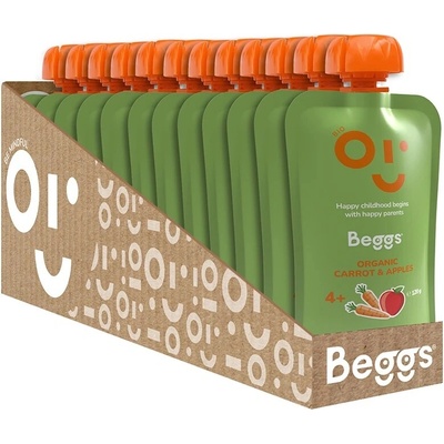Beggs BIO Mrkva a jablká 12 x 120 g
