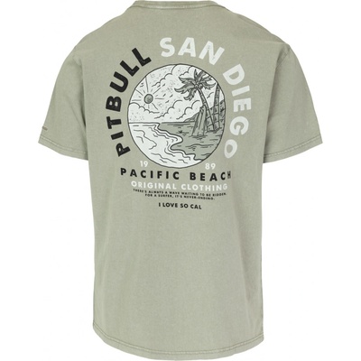 PitBull West Coast pánské triko PLANET SURF washed béžové