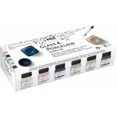 Kreul Chalky Sada barev na sklo a porcelán Chalky Set 6 x 20 ml – Sleviste.cz