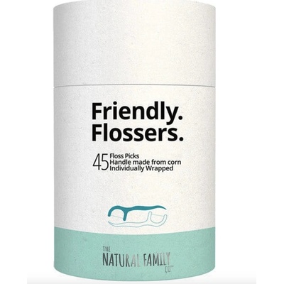 Natural Family Friendly Flossers dentální nitě s rukojetí 45 ks