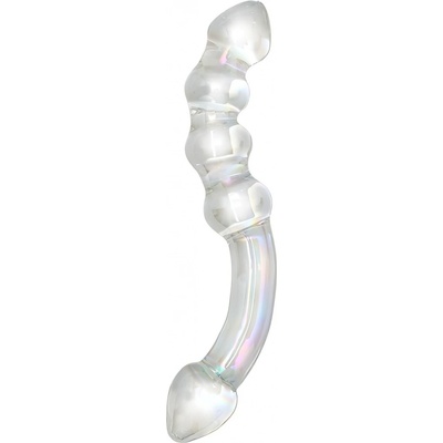 Rimba Xena dvojité sklenené dildo priehľadné