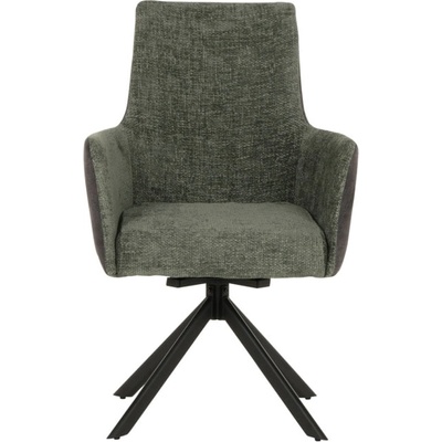 Carmen Трапезен стол Carmen CAPRI, до 100kg, дамаска, прахово боядисана метална база, въртене на 360°, зелен (bt-3532128)