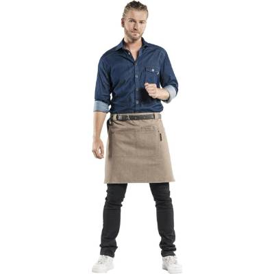 Gastrofans Zástěra Chaud Devant Forene Denim Halfter hnědá 70 x 50 cm