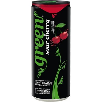 Green Cola Газирана напитка Green Cola Cherry кен 330мл