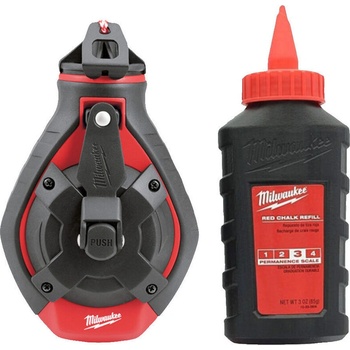 Milwaukee Тебеширена макара с удебелена линия и пълнител/червена/ (4932498391)