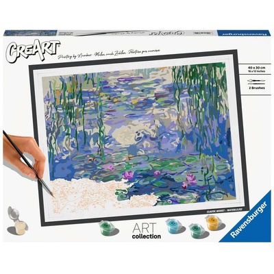 Ravensburger Комплект за рисуване по номера Ravensburger CreArt - Моне: Водни лилии (7023651)