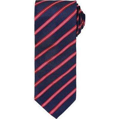 Premier Workwear Sportovní pruhovaná kravata PR784 Navy