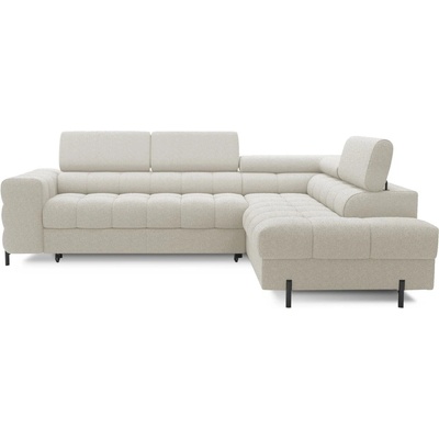 Eltap Кремав разтегателен ъглов диван с място за съхранение от букле (десен ъгъл L форма) Ferucce - ELTAP (CO-FER-RT-18ROY)