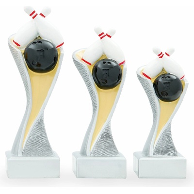 Trofej se symbolem bowlingu výška 14,5 cm vícebarevná