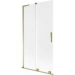 Mexen Velar L преграда за вана 2-крилна плъзгаща се 100 x 150 cm, матирано, златно - 896-100-003-31-50 (896-100-003-31-50)