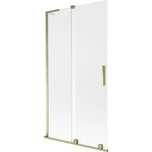 Mexen Velar L преграда за вана 2-крилна плъзгаща се 100 x 150 cm, матирано, златно - 896-100-003-31-50 (896-100-003-31-50)